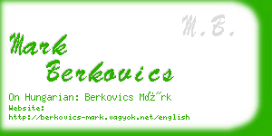 mark berkovics business card